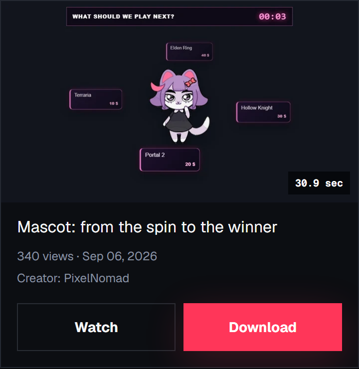 Mascot: from the spin to the winner · PixelNomad · 340 views