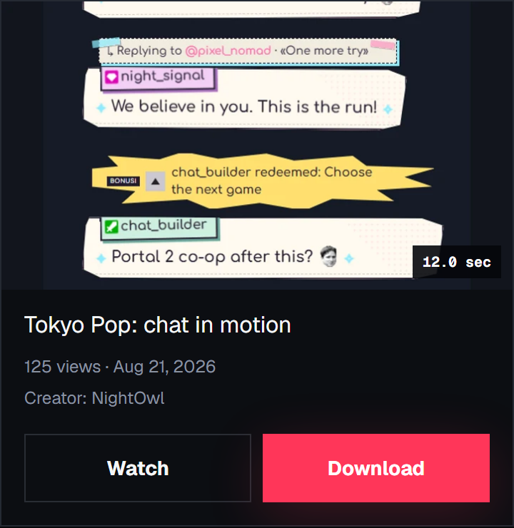 Tokyo Pop: chat in motion · NightOwl · 125 views